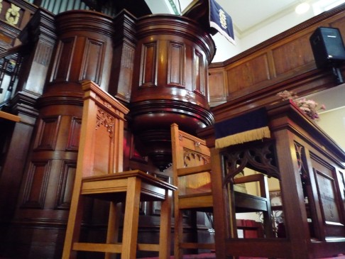 The interior of the church.